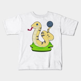 Snake Bowling Bowling ball Kids T-Shirt